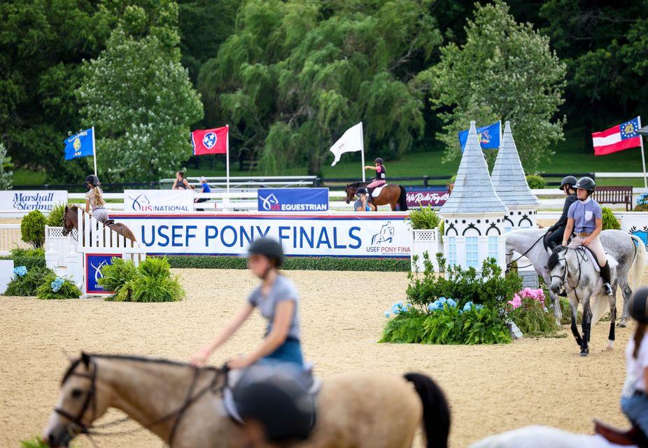 Photo showcasing the USEF Pony Finals presented by Marshall + Sterling