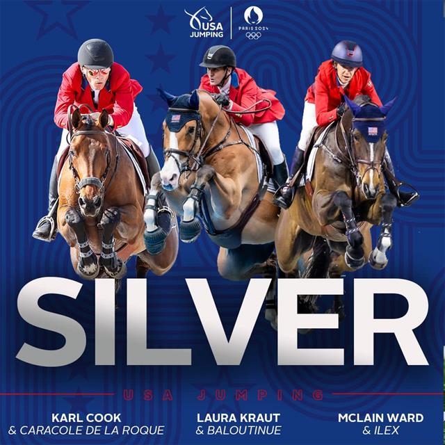 U.S. Olympic Jumping Team Takes Silver Medal in Jumping Team Final at Paris 2024