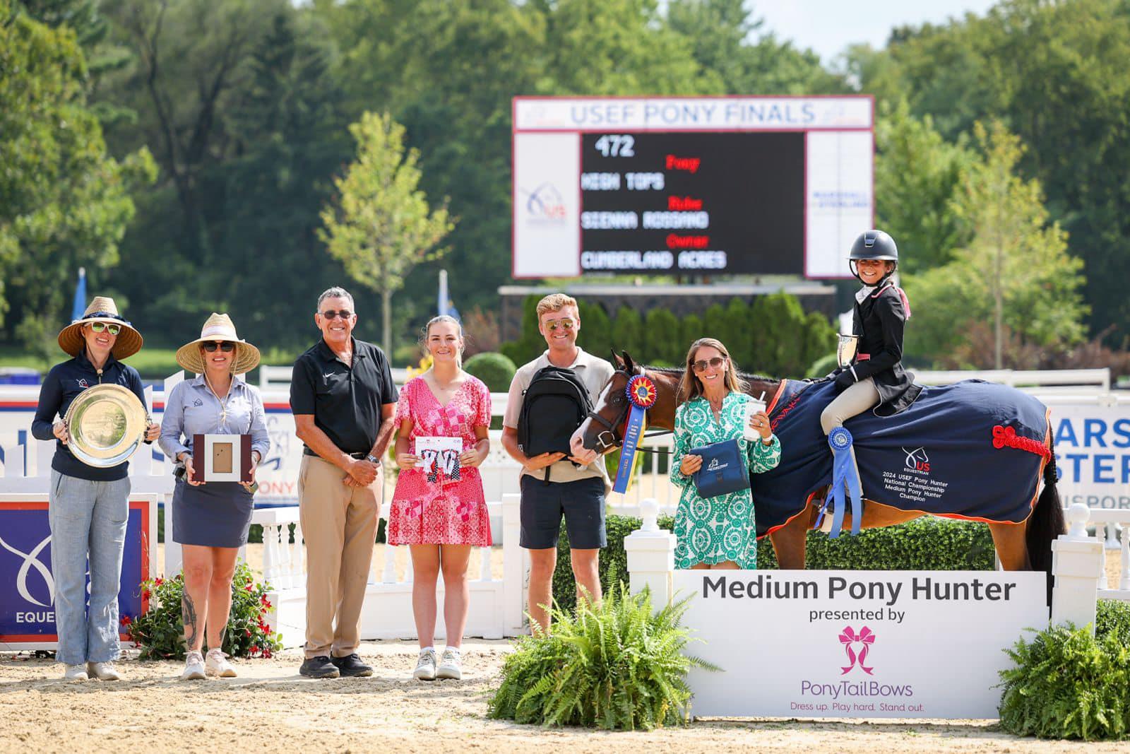 Photo showcasing the USEF Pony Finals presented by Marshall + Sterling