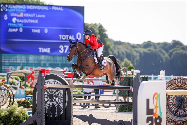 Laura Kraut and Baloutinue Finish Eighth in Jumping Individual Final to Conclude Equestrian Competition at the Paris 2024 Olympic Games